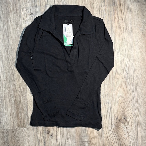 Black Ribbed Top & Olive Green Square Neck Top - Two-Pack - Picture 5 of 12